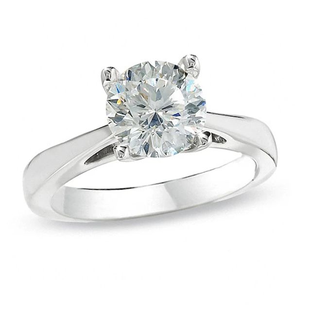 Celebration LuxÂ® CT. Certified Diamond Solitaire Engagement Ring in 14K White Gold (I/Si2