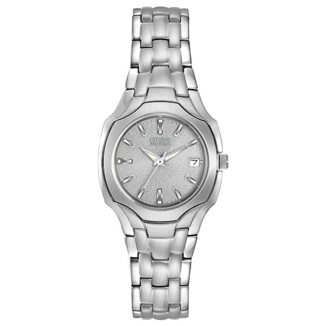 Ladies' Citizen Eco-DriveÂ® Bracelet Watch with Silver Dial in Stainless Steel (Model: Ew1250-54A)