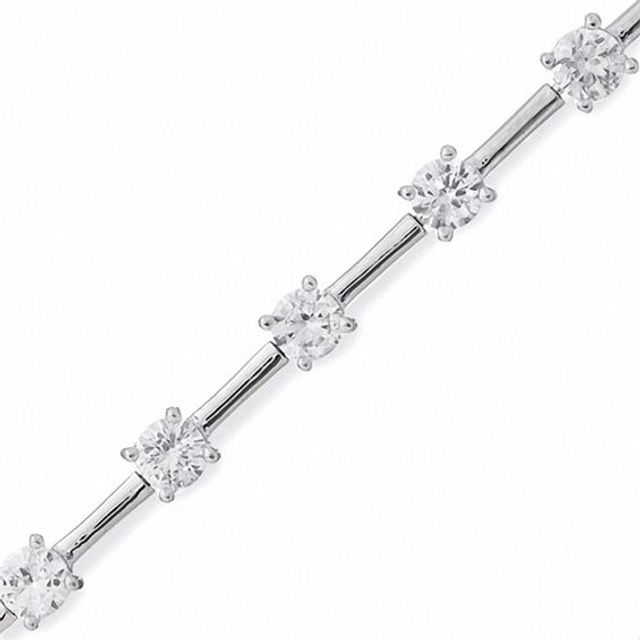 Lab-Created White Sapphire Bracelet in Sterling Silver