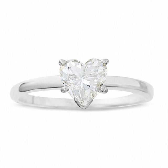 3/4 CT. Heart Shaped Diamond Solitaire Engagement Ring in Platinum