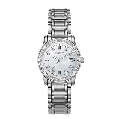 Ladies' Bulova Sport Diamond Accent Watch with Mother-of-Pearl Dial (Model: 96R105)