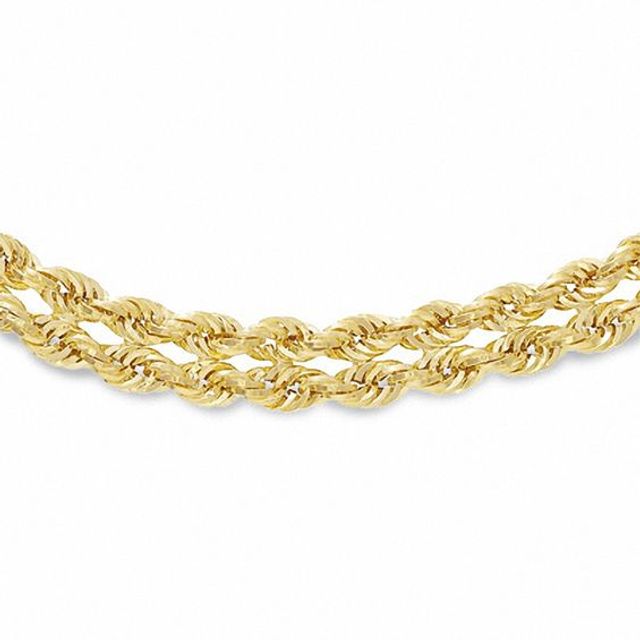 14K Solid Yellow Gold 1.5mm, 2mm, or 3.2mm Diamond Cut Rope Chain Necklace  Unisex Sizes 16