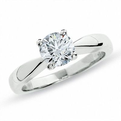 3/4 CT. Certified Diamond Solitaire Engagement Ring in 18K White Gold