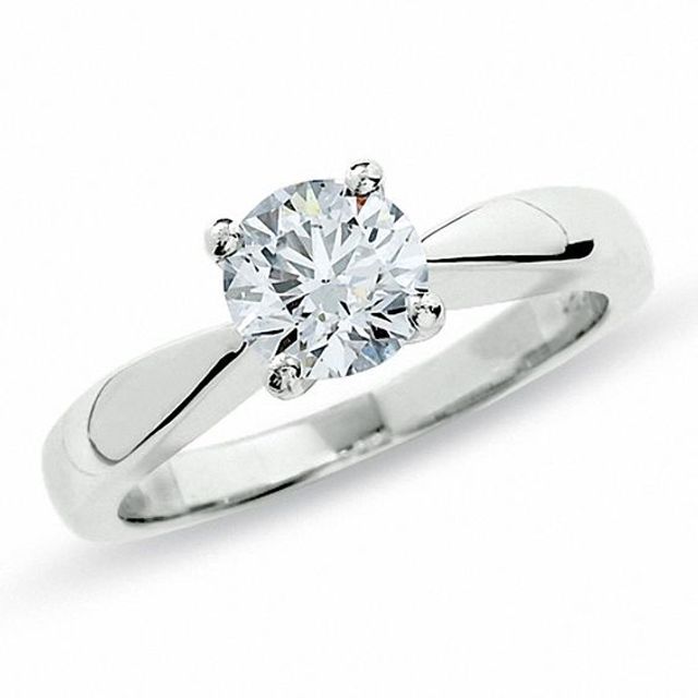 1-1/2 CT. Certified Diamond Engagement Solitaire Ring in 18K White Gold