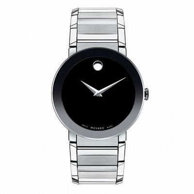 Men's Movado Sapphire Watch with Black Dial (Model: 0606092)