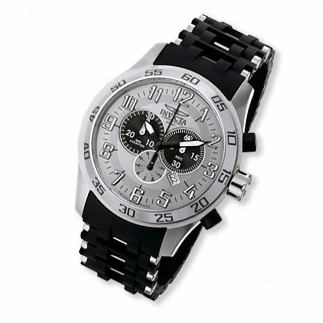 Men's Invicta Venom Chronograph Strap Watch with Orange Dial (Model: 4597)