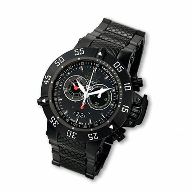 Men's Invicta Subaqua Chronograph Black IP Watch with Black Dial (Model:4695)