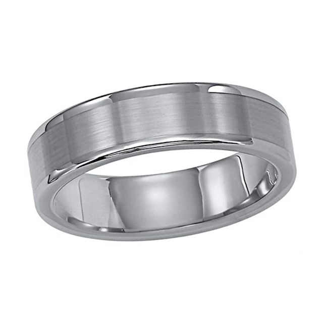 Triton Men's 6.0mm Comfort Fit Tungsten Carbide Wedding Band