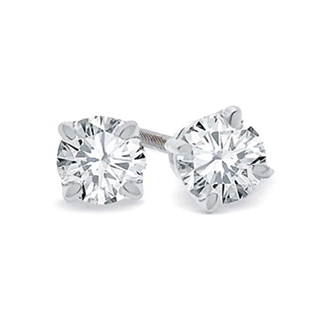 1 CT. T.w. Certified Diamond Solitaire Stud Earrings in Platinum (I/Vs2)