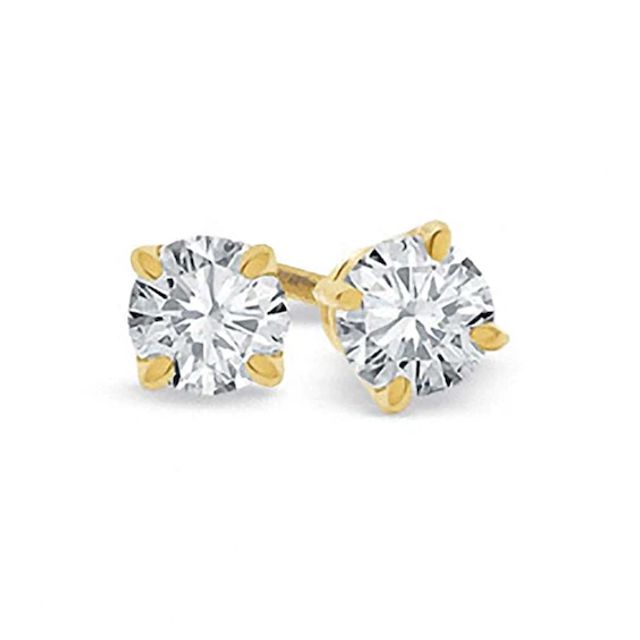 1/2 CT. T.w. Certified Diamond Solitaire Stud Earrings in 18K Gold (I/Si2)