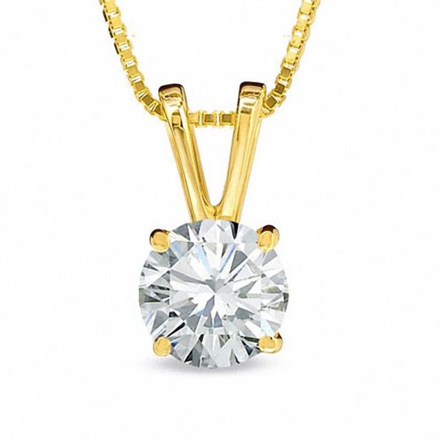 1/2 CT. Certified Diamond Solitaire Pendant in 18K Gold (I/Si2)