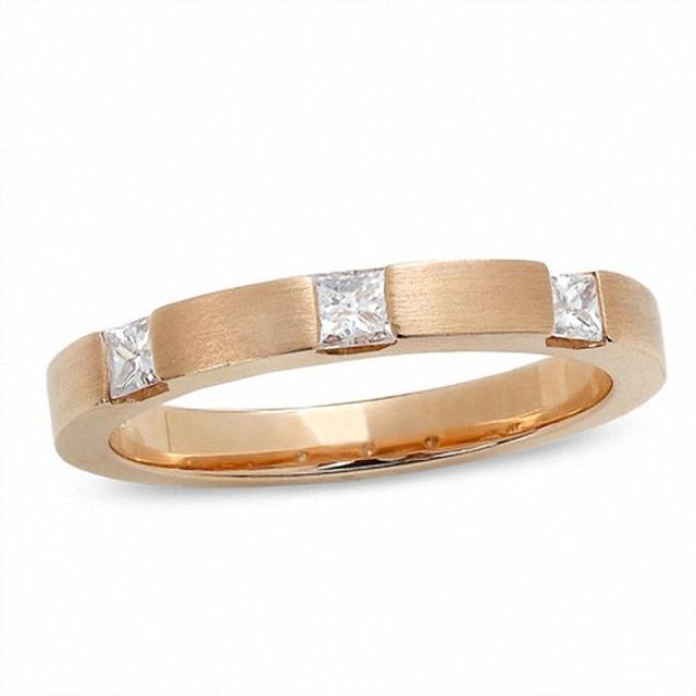 1/3 CT. T.w. Princess-Cut Diamond Stack Band in 14K Rose Gold