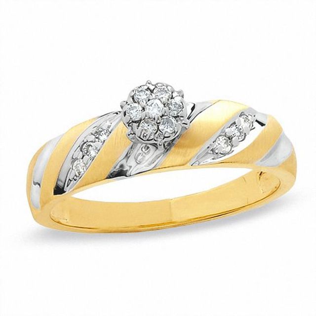 1/8 CT. T.w. Diamond Engagement Ring in 10K Two-Tone Gold