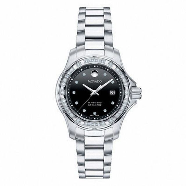 Ladies' Movado Series 800 Sub Sea Watch with Black Dial (Model: 2600079)