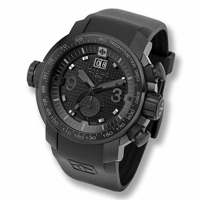 Men's Zodiac ZMX 03 Black IP Strap Watch with Black Dial (Model: Zo8507)