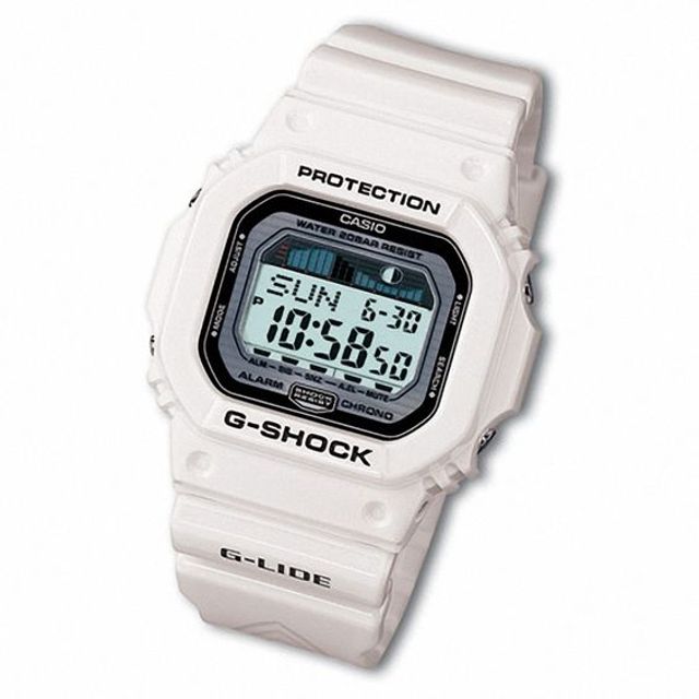Men's Casio Digital G-Lide Tide White G-Shock Watch (Model: Glx5600-7)
