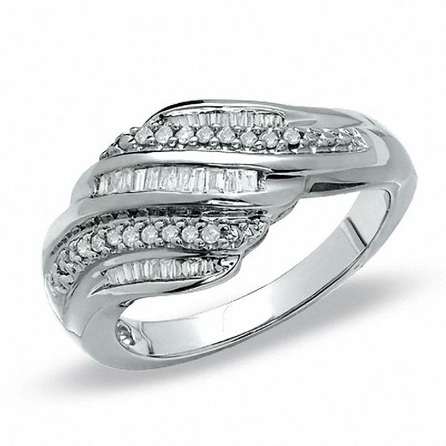 1/4 CT. T.w. Diamond Multi-Bypass Ring in Sterling Silver