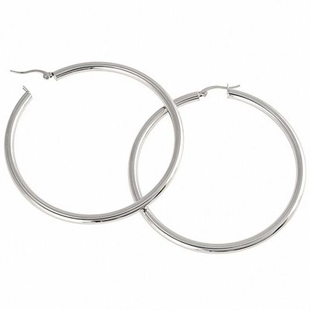 60mm Stainless Steel Hoop Earrings