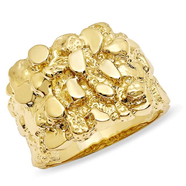 Men's Nugget Ring in 10K Gold