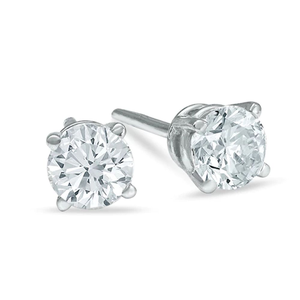 1/5 CT. T.w. Diamond Solitaire Stud Earrings in 14K White Gold