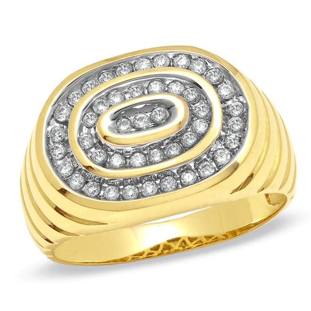 Men's 1/2 CT. T.w. Diamond Oval Ring in 14K Gold