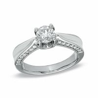 1 CT. T.w. Diamond Engagement Ring in 14K White Gold