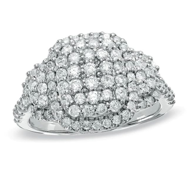 1 CT. T.w. Composite Diamond Fashion Ring in 14K White Gold