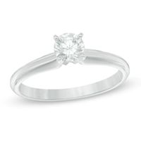 1/2 CT. Diamond Solitaire Engagement Ring in 14K White Gold (J/I3)