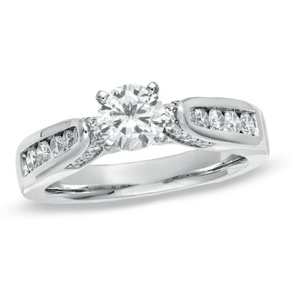 1-1/2 CT. T.w. Certified Diamond Engagement Ring in 14K White Gold