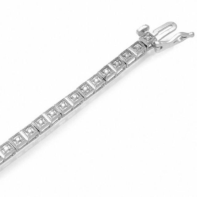 1/2 CT. T.w. Diamond Bracelet in 10K White Gold - 7.25"