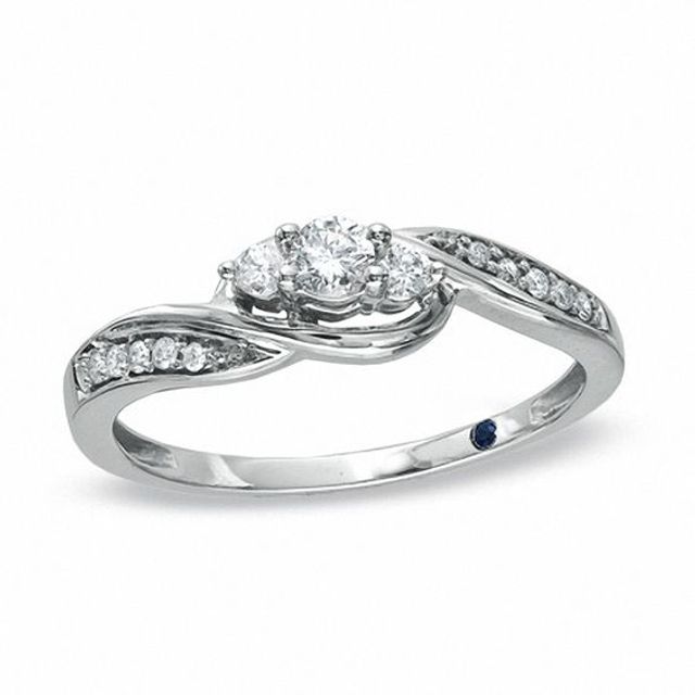 Cherished Promise Collectionâ¢ 1/5 CT. T.w. Diamond Promise Ring in 10K White Gold