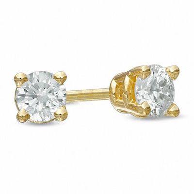 1/2 CT. T.w. Diamond Solitaire Stud Earrings in 14K Gold (I-J)