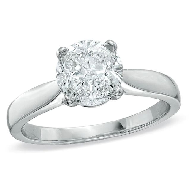 1 CT. T.w. Trillion-Cut Quad Diamond Engagement Ring in 18K White Gold