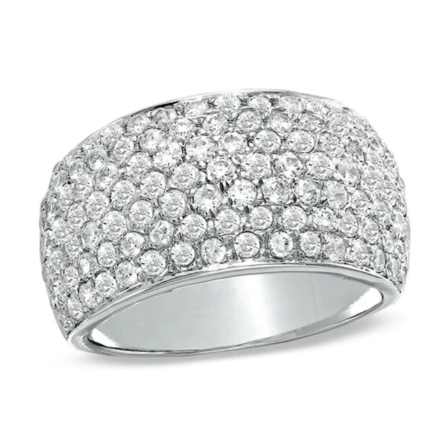 2 CT. T.w. Diamond Multi-Row Band in 10K White Gold