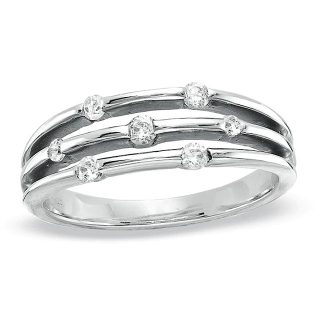 1/4 CT. T.w. Diamond Orbit Band in 10K White Gold