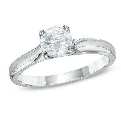 3/4 CT. Certified Diamond Solitaire Engagement Ring in 14K White Gold (I/Si2)