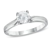 3/4 CT. Certified Diamond Solitaire Engagement Ring in 14K White Gold (I/Si2)