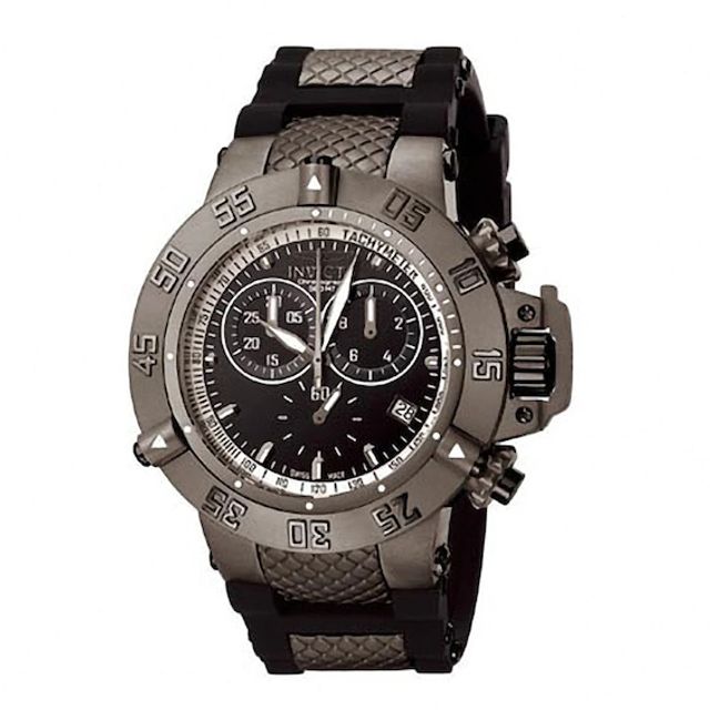 Men's Invicta Subaqua Chronograph Strap Watch with Black Dial (Model: 5508)