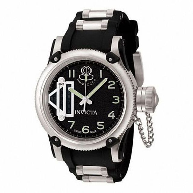 Men's' Invicta Russian Diver Strap Watch with Black Dial (Model: 0362)