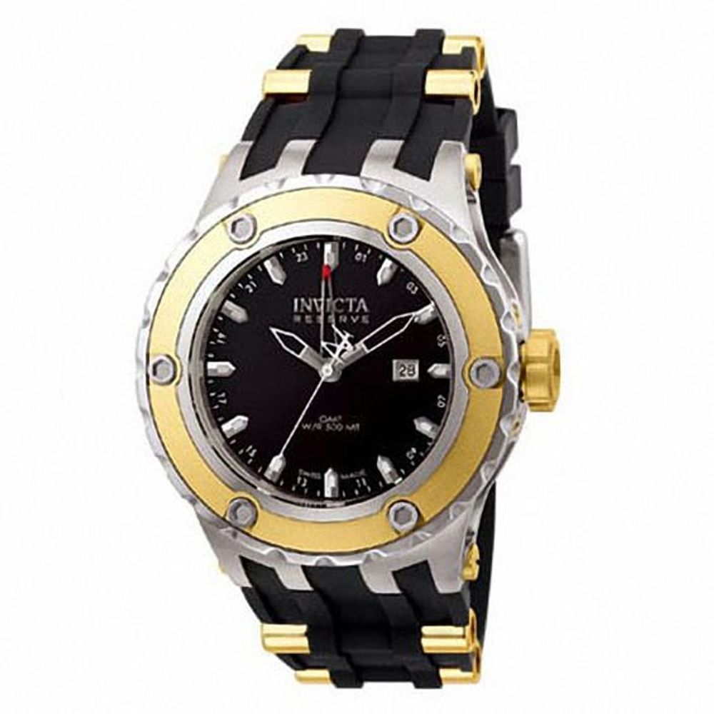 Men's Invicta Subaqua Two-Tone Strap Watch with Black Dial (Model: 6178)