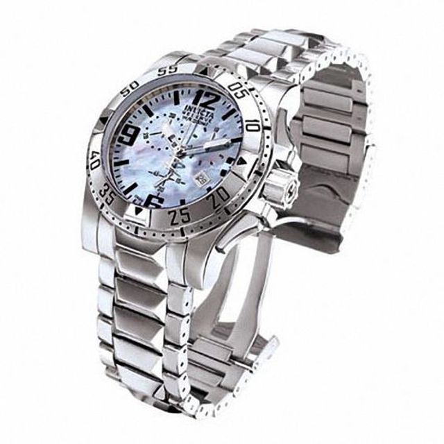 Men's Invicta Excursion Watch with Blue Mother-of-Pearl Dial (Model: 6259)