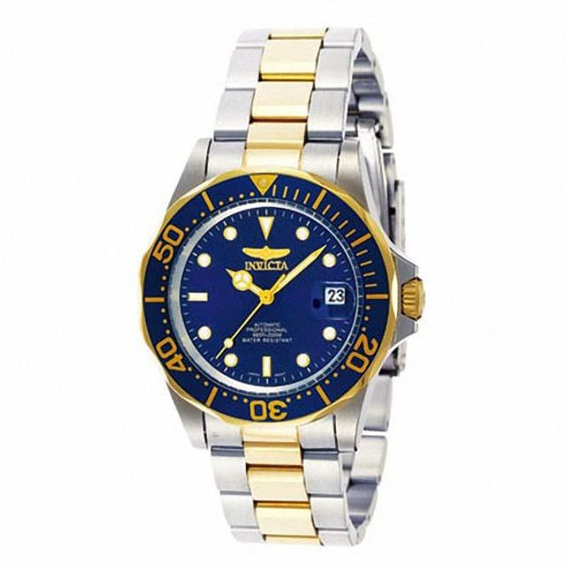 Men's Invicta Pro Diver Automatic Two-Tone Stainless Steel Watch with Round Blue Dial (Model: 8928)