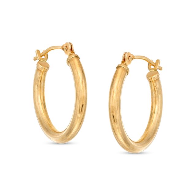 16mm Hoop Earrings in 14K Gold