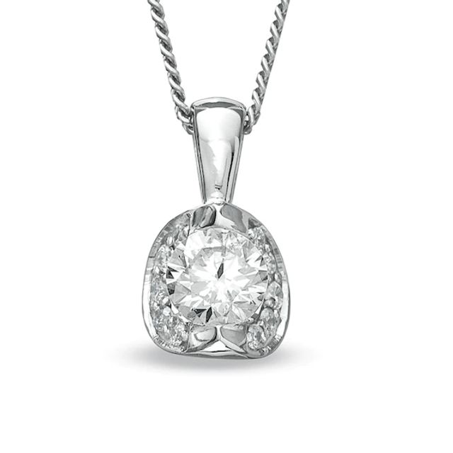 1/4 CT. T.w. Certified Canadian Diamond Pendant in 14K White Gold (I/I2)