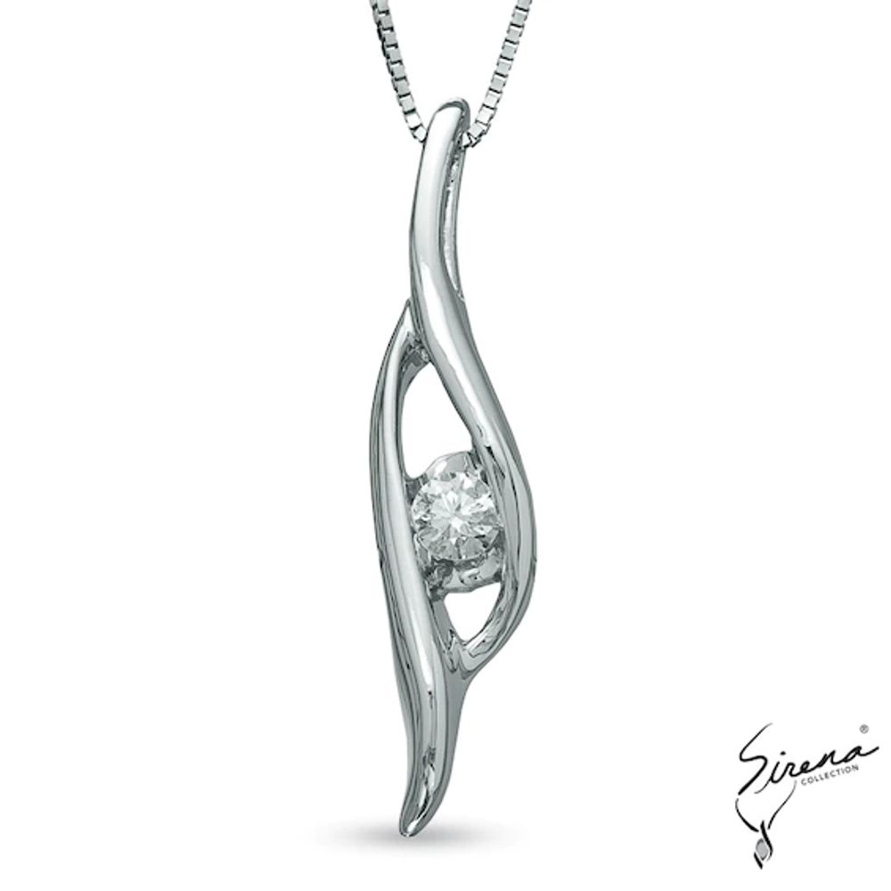 Sirenaâ¢ Diamond Accent Bypass Pendant in 10K White Gold