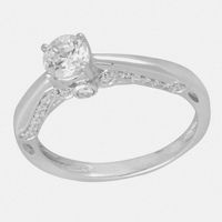 CT. T.w. Certified Canadian Diamond Solitaire Engagement Ring in 14K White Gold (I/I1