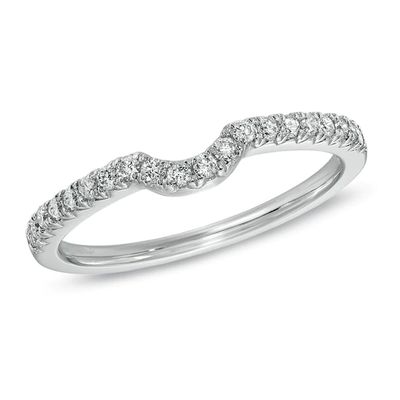 For Eternity 1/4 CT. T.w. Diamond Contour Wedding Band in 14K White Gold