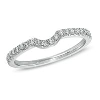 For Eternity 1/4 CT. T.w. Diamond Contour Wedding Band in 14K White Gold