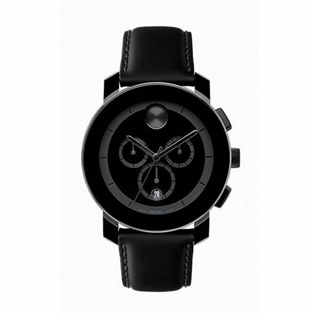 Men's Movado BoldÂ® Chronograph Strap Watch with Black Dial (Model: 3600014)