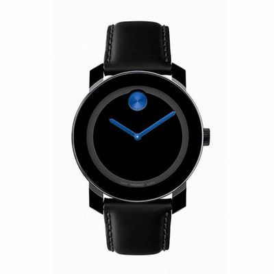 Men's Movado BoldÂ® Blue Watch with Round Black Museum Dial (Model: 3600015)